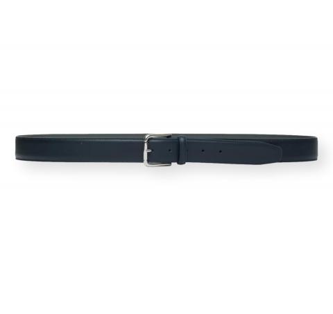 BOSS Cintura Uomo in Pelle Italiana con Fibbia Argento Navya St Sz35 50553388 Colore Blu