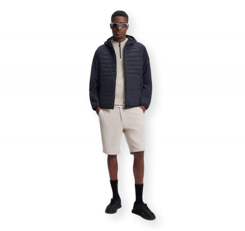 BOSS Giubbotto Uomo Idrorepellente con Cappuccio J Urbanex Hybrid HD 50541032 Colore Blu Scuro