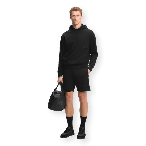 BOSS Felpa Uomo Relaxed Fit In French Terry Elegante SW Hoodie 50564113 Colore Nero