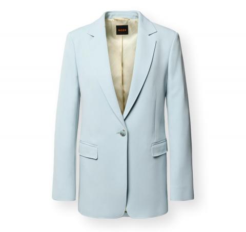 BOSS Blazer Donna Regular Fit in Crepe Elasticizzato C Jabla3 50549396 Colore Celeste
