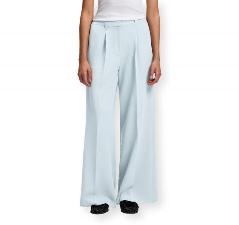BOSS Pantalone Donna a Gamba Larga in Tessuto Elasticizzato C Tiwi2 50545580 Colore Celeste