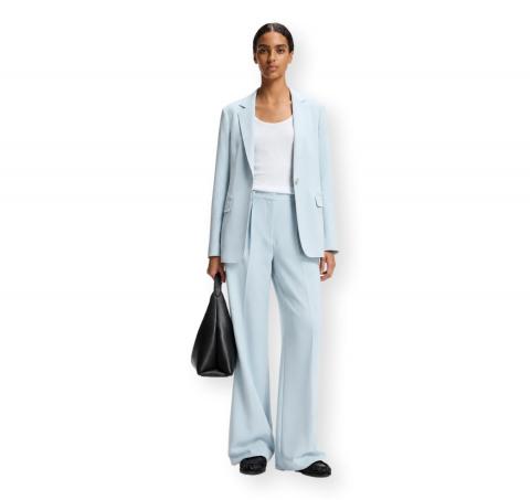 BOSS Pantalone Donna a Gamba Larga in Tessuto Elasticizzato C Tiwi2 50545580 Colore Celeste