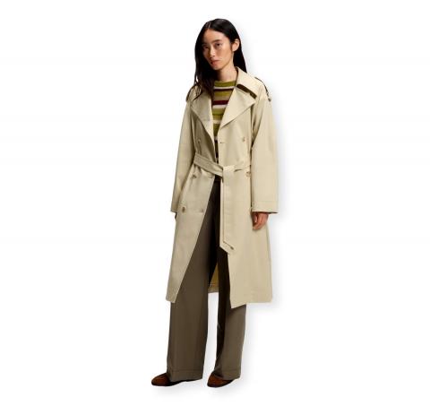 BOSS Trench Donna Relaxed Fit in Cotone Stretch Idrorepellente C Carelli1 50572749 Colore Beige