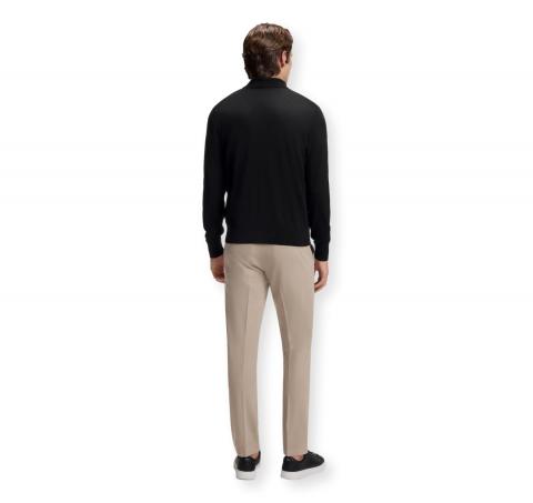 BOSS Polo Uomo in Lana Merino Extrafine H Lancione 50565503 Colore Nero