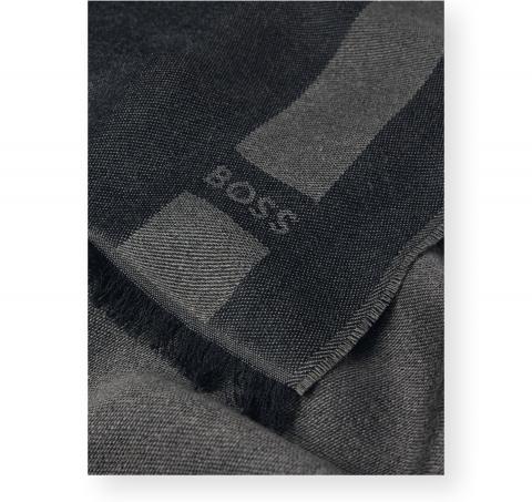 BOSS Sciarpa Uomo in Misto Lana con Frange Eryk 70x180 50547659 Colore Grigio