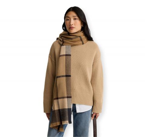 BARBOUR Sciarpa Donna Blair Tartan LSC0308TN39 Colore Beige Tartan