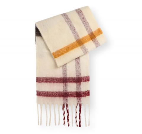 BARBOUR Sciarpa Donna Isla Tartan Boucle LSC0293TN30 Colore Avorio Tartan
