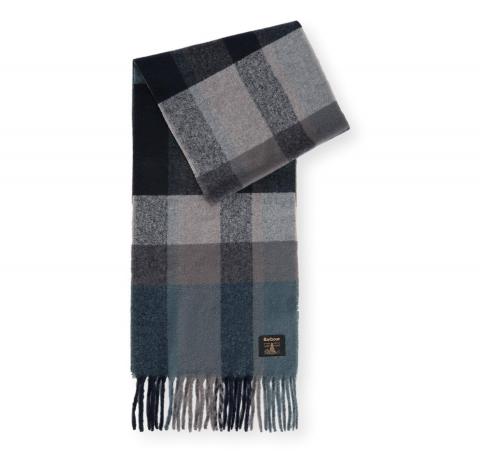 BARBOUR Sciarpa Westerdale a Scacchi Oversize USC0391GY91 Colore Grigio Tartan