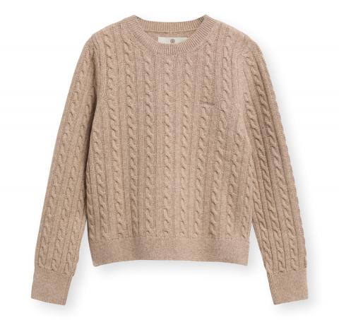 BARBOUR Ashdown Maglione Donna Misto Lana a Trecce LKN1834BE54 Colore Beige