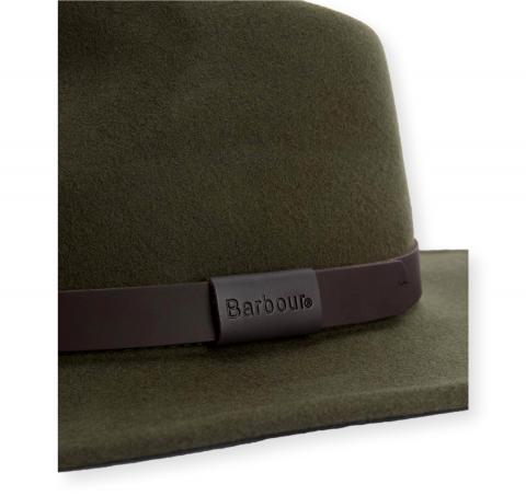 BARBOUR Cappello Uomo in Feltro di Lana Crushable Bushman MHA0007OL71 Verde