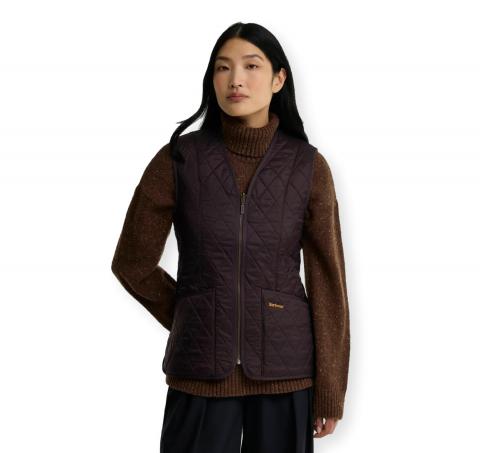 BARBOUR Gilet Donna Fodera in Pile Fleece Betty Liner LLI0003BR71 Colore Marrone