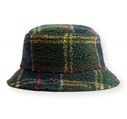 BARBOUR Cappello da Pescatore in Pile Field MHA0920OL91 Colore Classic Tartan