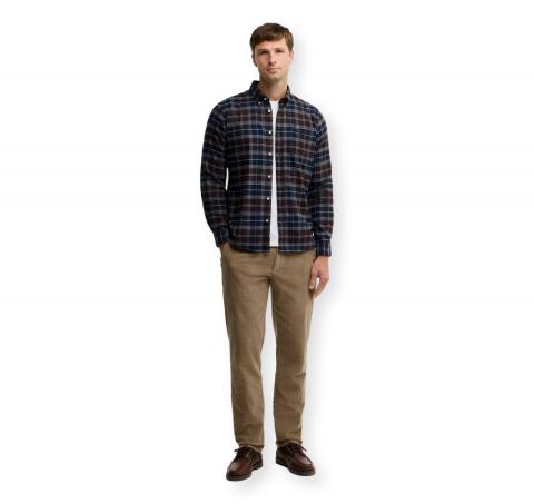 BARBOUR Camicia Uomo Tartan Taglio Sartoriale Kyeloch MSH5014TN38 Blu Scuro