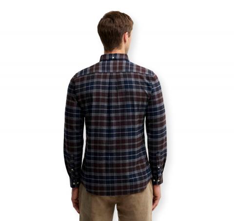 BARBOUR Camicia Uomo Tartan Taglio Sartoriale Kyeloch MSH5014TN38 Blu Scuro