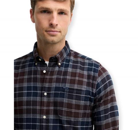 BARBOUR Camicia Uomo Tartan Taglio Sartoriale Kyeloch MSH5014TN38 Blu Scuro