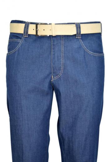 MEYER Pantalone Jeans Uomo Modello Dubai 1-4103/17 Stretch Colore Blu