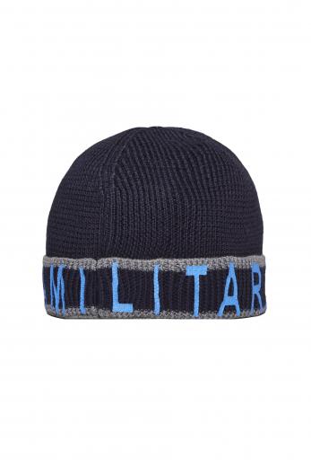AERONAUTICA MILITARE Cappello CU004L Cuffia Berretto con risvolto decorato BLU