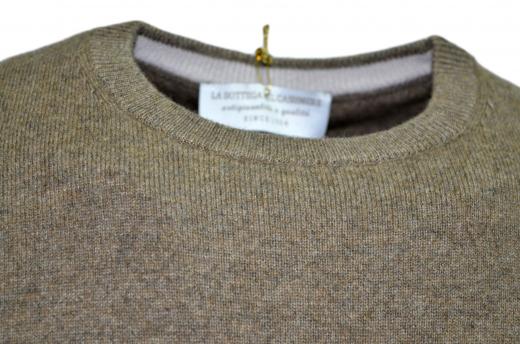 LA BOTTEGA DEL CASHMERE Maglia Uomo In Puro Cashmere Colore Beige
