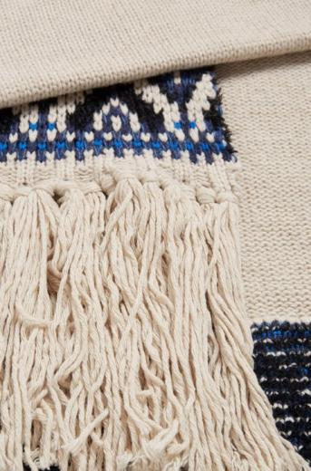 HUGO BOSS Sciarpa in filo misto boucle Karkoki - 50393684 Colore: beige