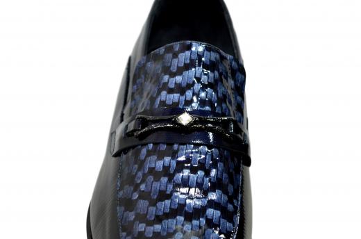 ALTO LIVELLO SCARPE CERIMONIA UOMO MODELLO 025A11 brick/cristallo blu