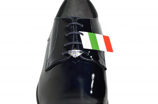 ALTO LIVELLO Scarpe Cerimonia Uomo Modello 214 Cristallo Blu