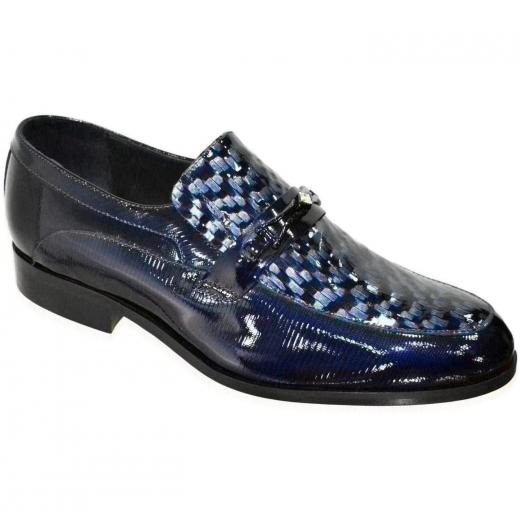 ALTO LIVELLO SCARPE CERIMONIA UOMO MODELLO 025A11 brick/cristallo blu
