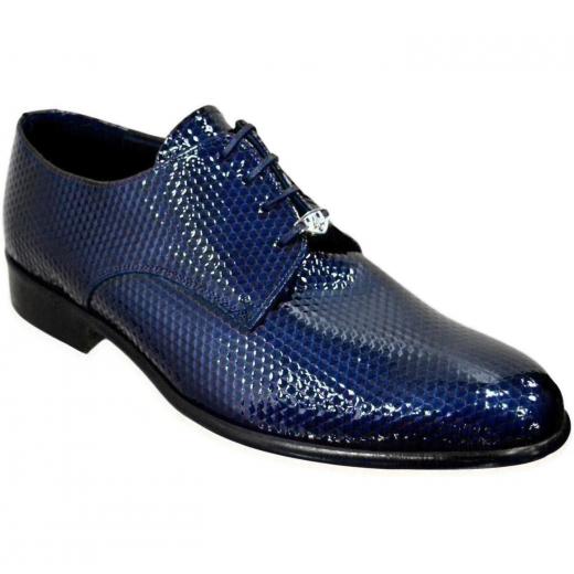 ALTO LIVELLO SCARPE CERIMONIA UOMO MODELLO DERBI ARTICOLO 214N CUBI BLU