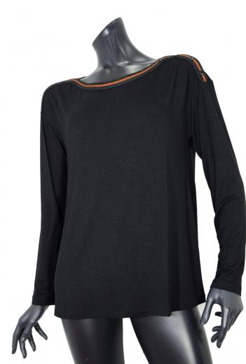 DONATELLA DE PAOLI MAGLIA DONNA 19D2032 COLORE NERO MADE IN ITALY