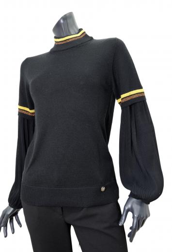 DONATELLA DE PAOLI MAGLIA DONNA 19D2011 COLORE NERO MADE IN ITALY