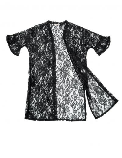 LISA KOTT SPOLVERINO IN PIZZO DONNA 05153 COLORE NERO LINEA CURVY STYLE