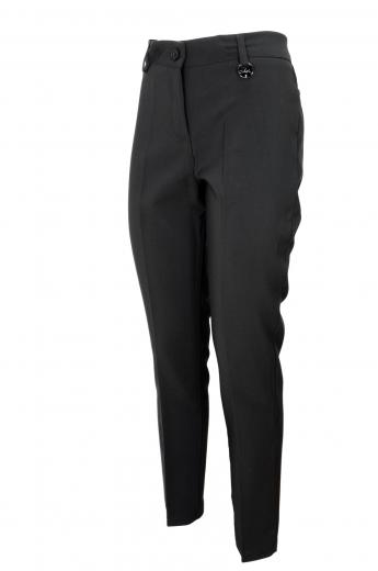 LISA KOTT PANTALONE DONNA 4618 COLORE NERO LINEA CURVY STYLE