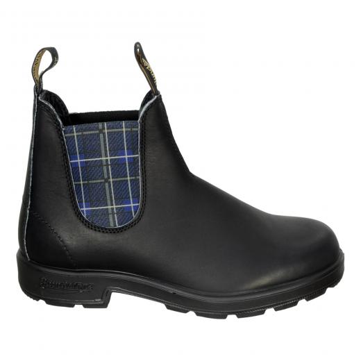 BLUNDSTONE Coloured Elastic Sided Boot Beatles 2102 Navy Tartan Black