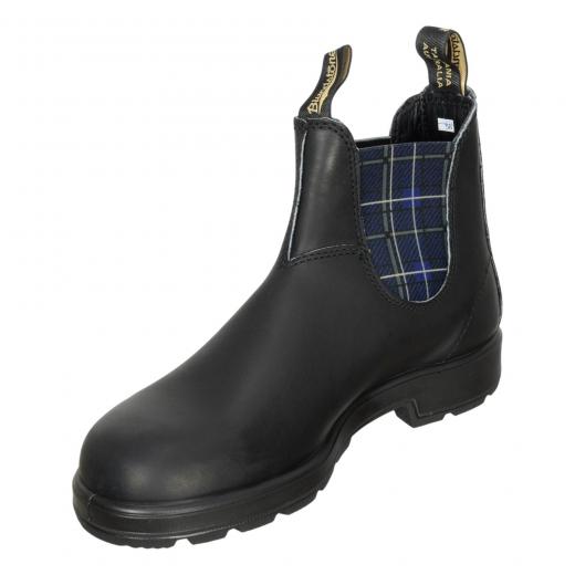 BLUNDSTONE Coloured Elastic Sided Boot Beatles 2102 Navy Tartan Black