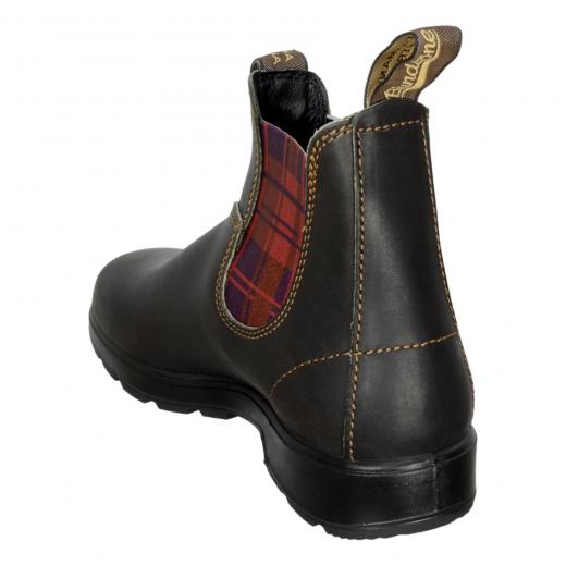 BLUNDSTONE Coloured Elastic Sided Boot Beatles 2100 Burgundy Tartan Brown