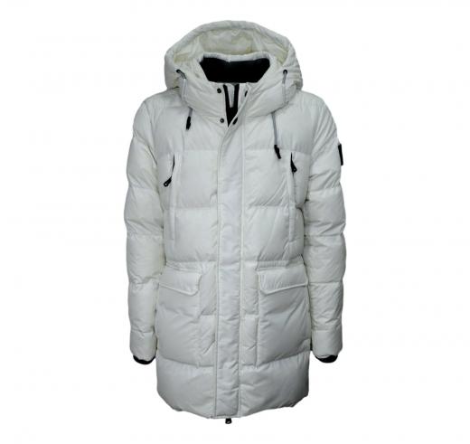 HOX Giaccone Uomo XU3707 Over oat Real Down Colore Bianco
