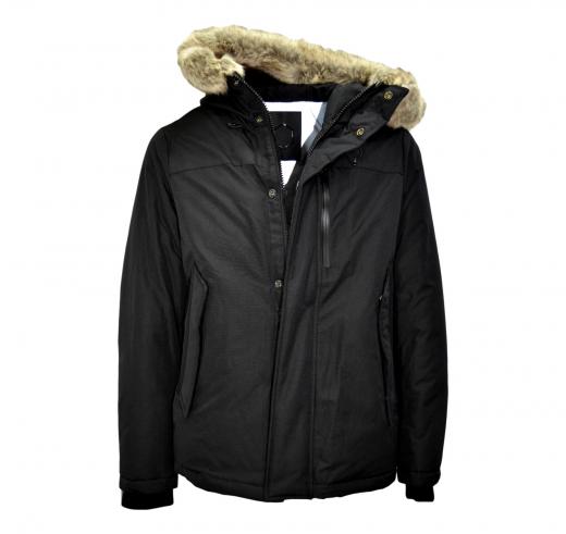 HOX Giubbino Uomo Modello Artic Tech XU3502 Colore Carbon Zip e Cappuccio