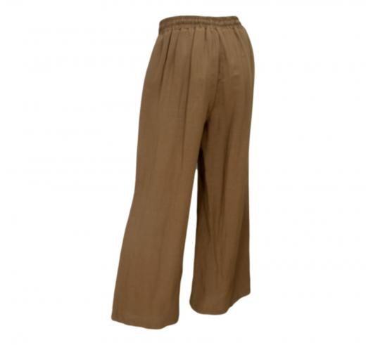 LISA KOTT PANTALONE PANTALACCIO DONNA CURVY STYLE COLORE MORO LK2013