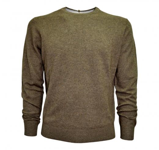 LA BOTTEGA DEL CASHMERE Maglia Uomo In Puro Cashmere Colore Beige
