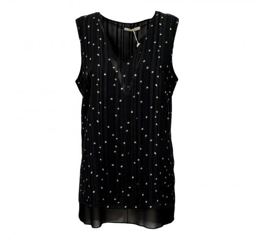 LISA KOTT CANOTTA 4623 COLORE NERO POIS LUREX LINEA CURVY STYLE