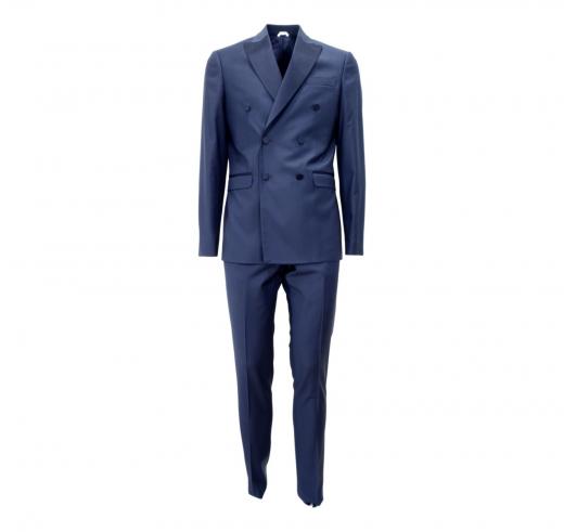 SIMBOLS Abito Uomo Cerimonia Doppio Petto Blu A11800 T4199