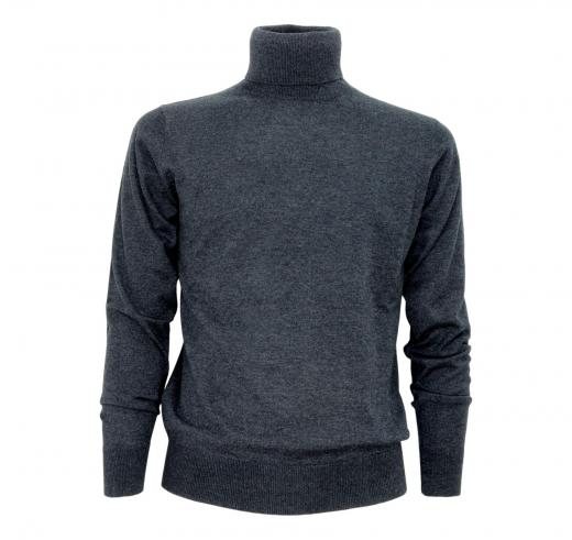 CASHMERE COMPANY Maglia Dolcevita 158 IU204914 Cashmere e Lana Colore Grigio Fumo
