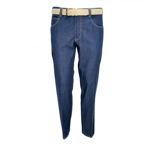 MEYER Pantalone Jeans Uomo Modello Dubai 1-4103/17 Stretch Colore Blu