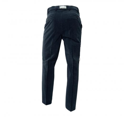 MEYER Pantalone Velluto Uomo Mod. Barry Blu Petrolio Elasticizzato 2-393/17