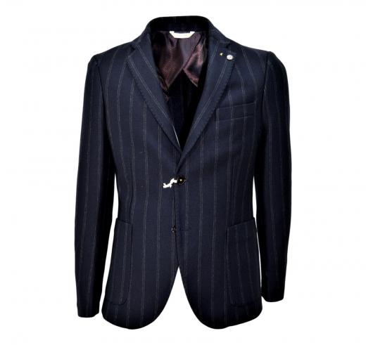 ALESSANDRO GILLES Giacca Uomo Sfoderata Extra Slim Fit GMAT 2307 Riga Blu