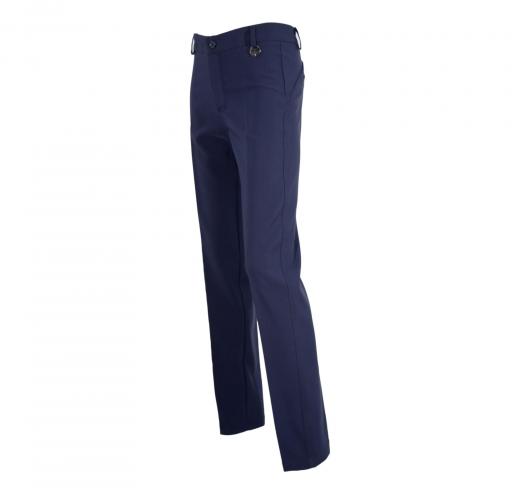 LISA KOTT PANTALONE DONNA CURVY STYLE 13495 COLORE BLU MADE IN ITALY