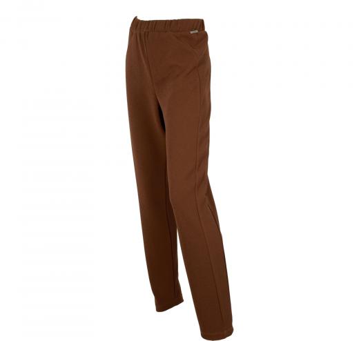 LISA KOTT PANTALONE DONNA CURVY STYLE 9P1012 COLORE NOCCIOLA MADE IN ITALY