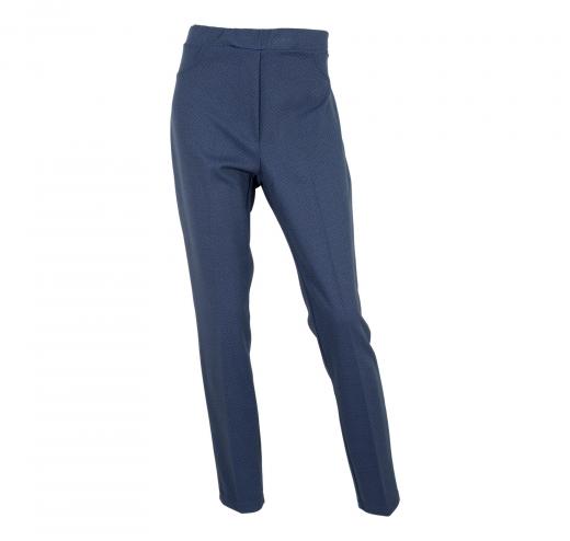LISA KOTT PANTALONE DONNA CURVY STYLE E15068 COLORE BLU FANTASIA MADE IN ITALY