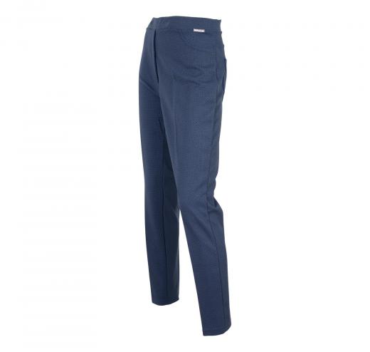 LISA KOTT PANTALONE DONNA CURVY STYLE E15068 COLORE BLU FANTASIA MADE IN ITALY