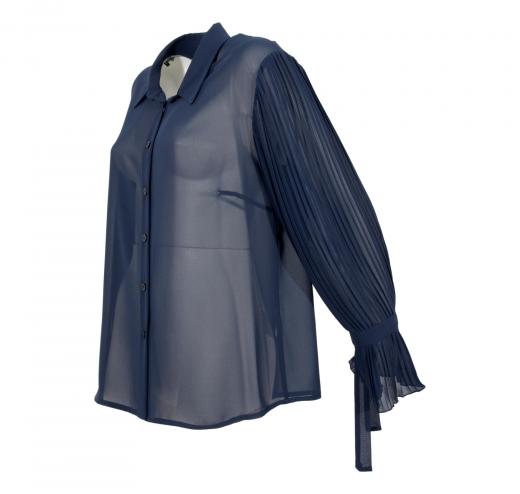 LISA KOTT CAMICIA DONNA CURVY STYLE COLORE BLU 4484 MADE IN ITALY