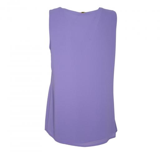 LISA KOTT TOP DONNA CON ROUCHE CURVY STYLE 4389 COLORE VIOLA